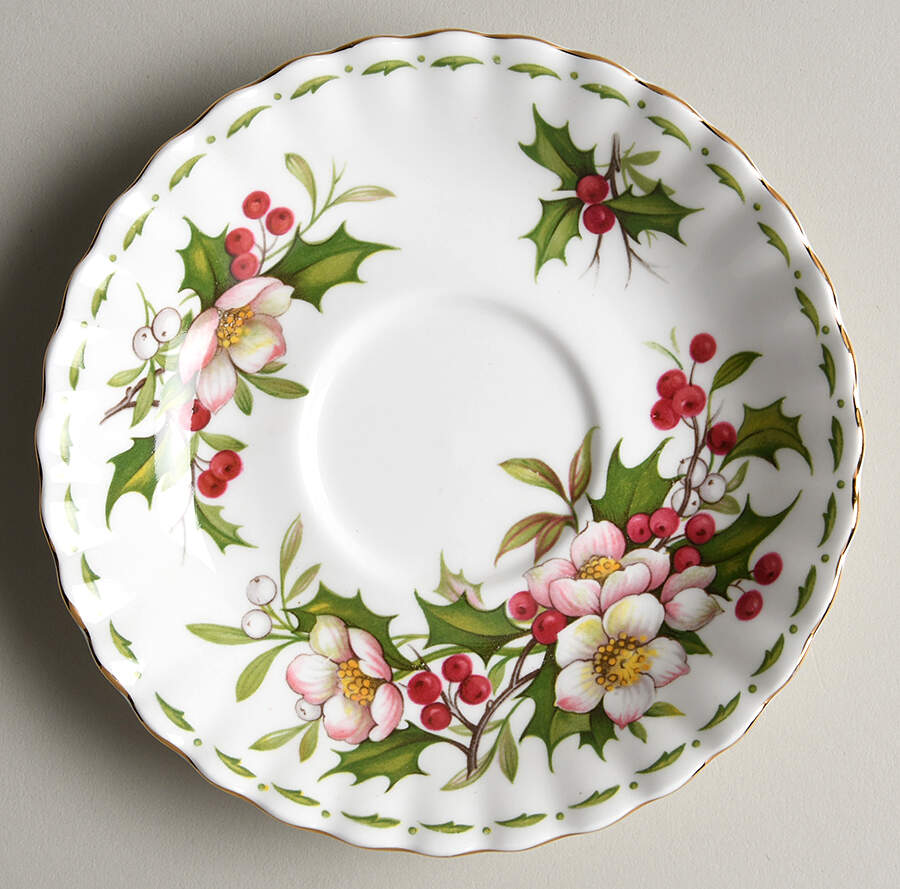 Flower of The Month (Newer, Montrose) Saucer for Footed Cup by Royal Albert-1