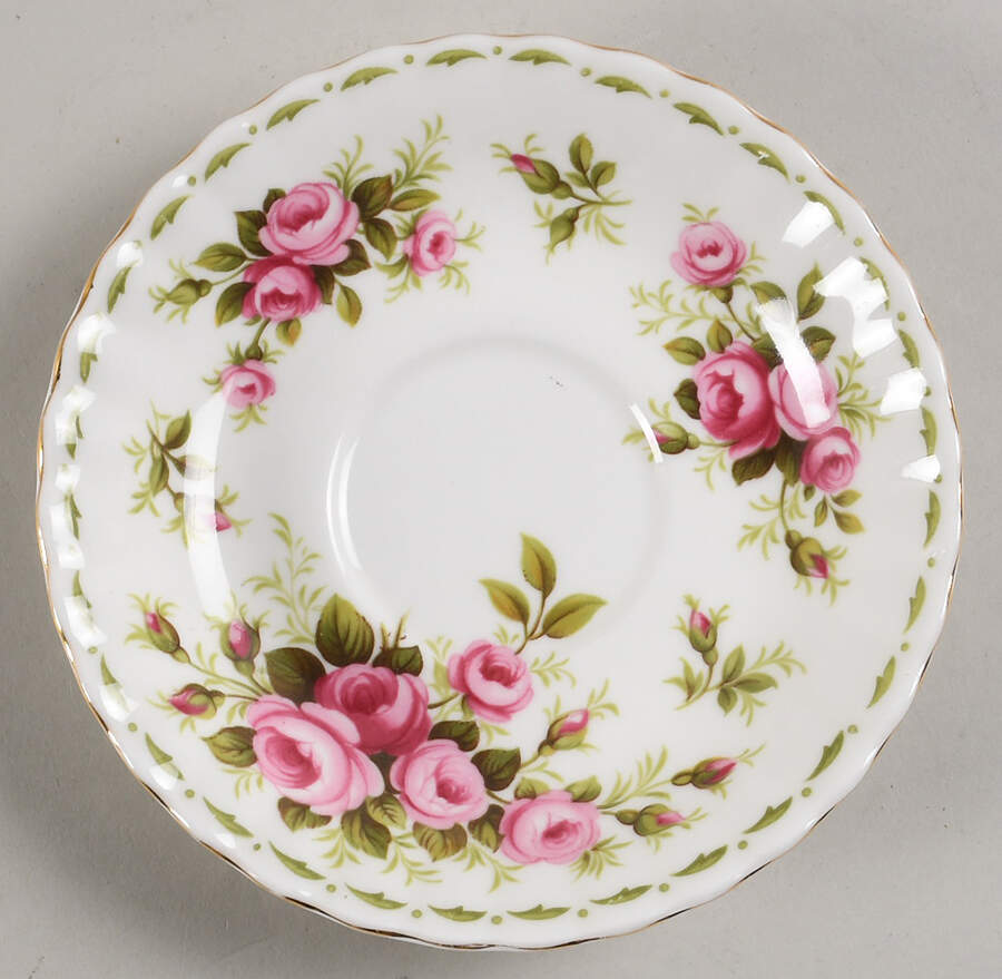 Flower of The Month (Newer, Montrose) Saucer for Footed Demitasse Cup by Royal Albert-1