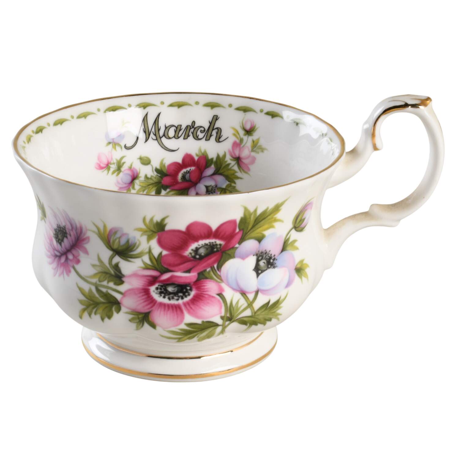 Flower of The Month (Newer, Montrose) Breakfast Cup by Royal Albert-1