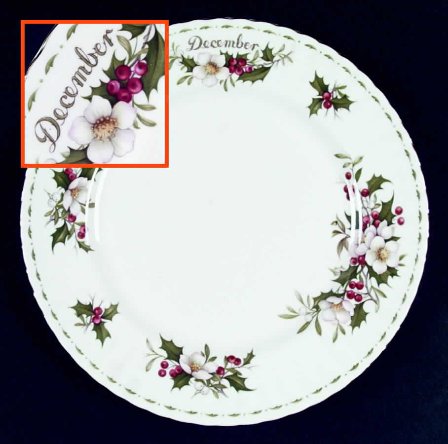 Flower of The Month (Newer, Montrose) Dinner Plate by Royal Albert-1