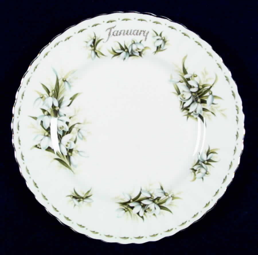Flower of The Month (Newer, Montrose) Salad Plate by Royal Albert-1