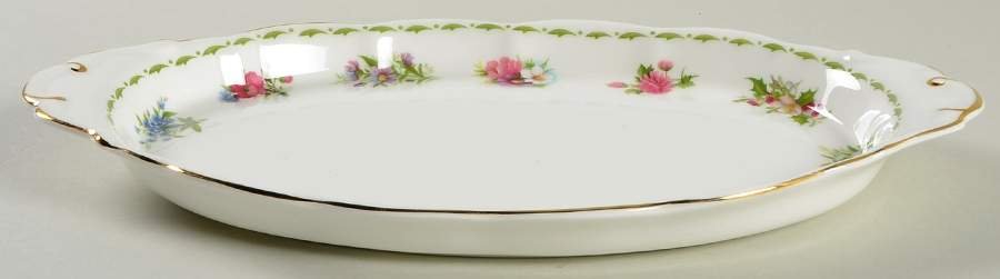 Flower of The Month (Newer, Montrose) Tray for Creamer & Sugar with Lid by Royal Albert-1