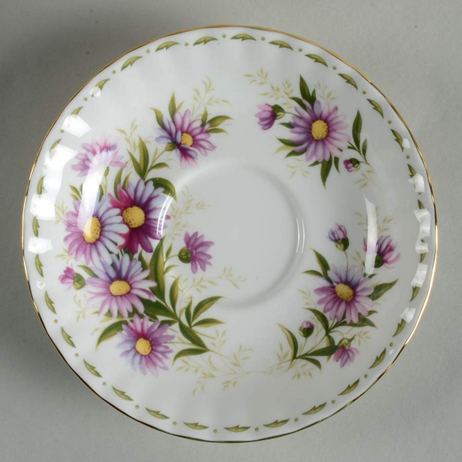 Flower of The Month (Newer, Montrose) Saucer for Footed Cup by Royal Albert-1