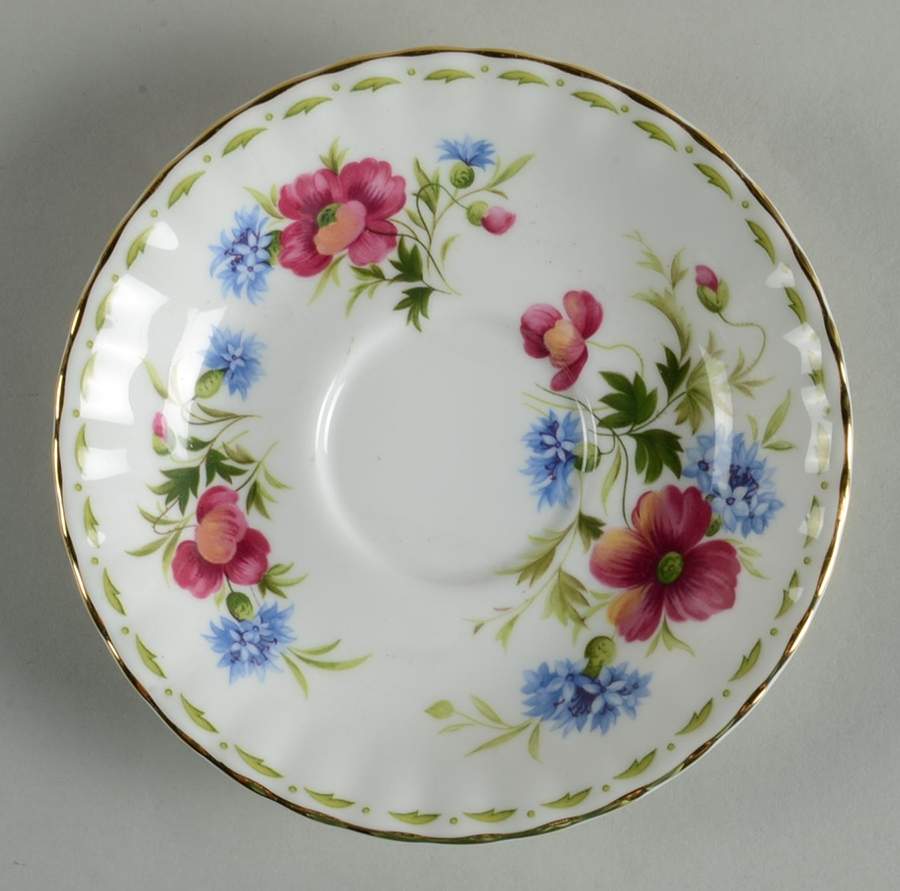 Flower of The Month (Newer, Montrose) Saucer for Footed Cup by Royal Albert-1