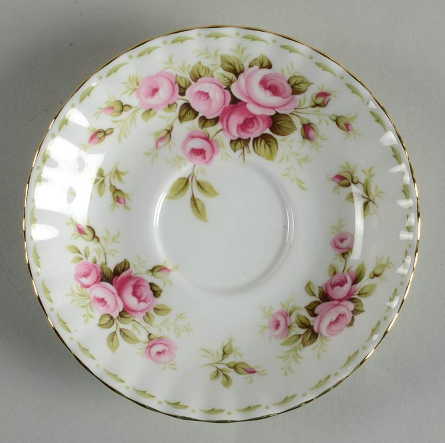 Flower of The Month (Newer, Montrose) Saucer for Footed Cup by Royal Albert-1