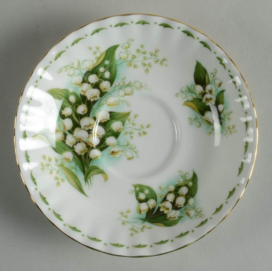 Flower of The Month (Newer, Montrose) Saucer for Footed Cup by Royal Albert-1
