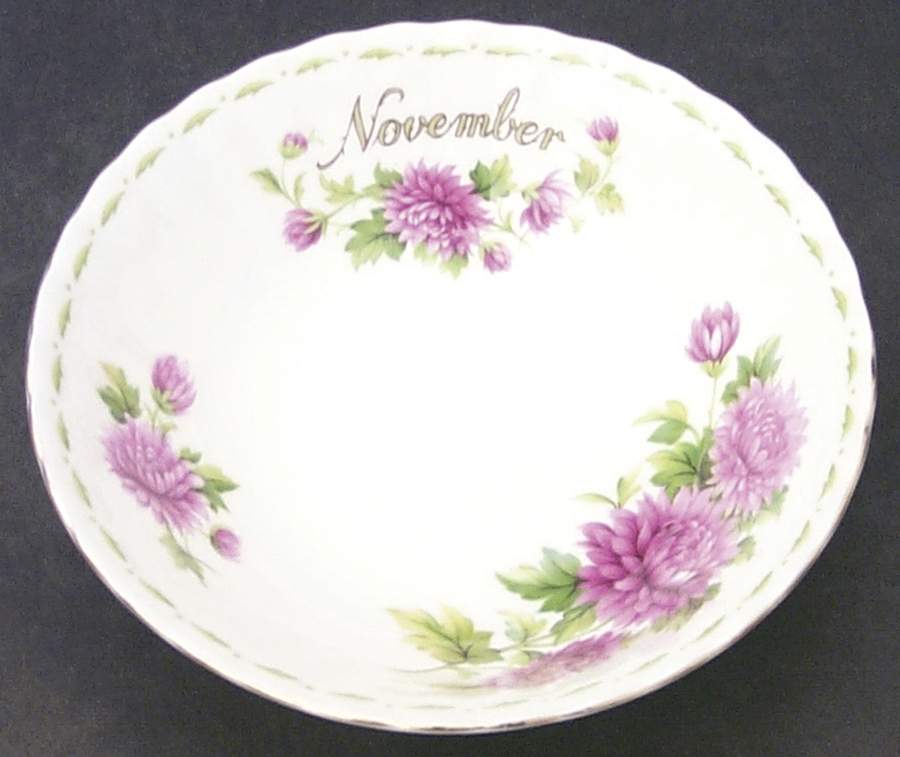 Flower of The Month (Newer, Montrose) Coupe Cereal Bowl by Royal Albert-1