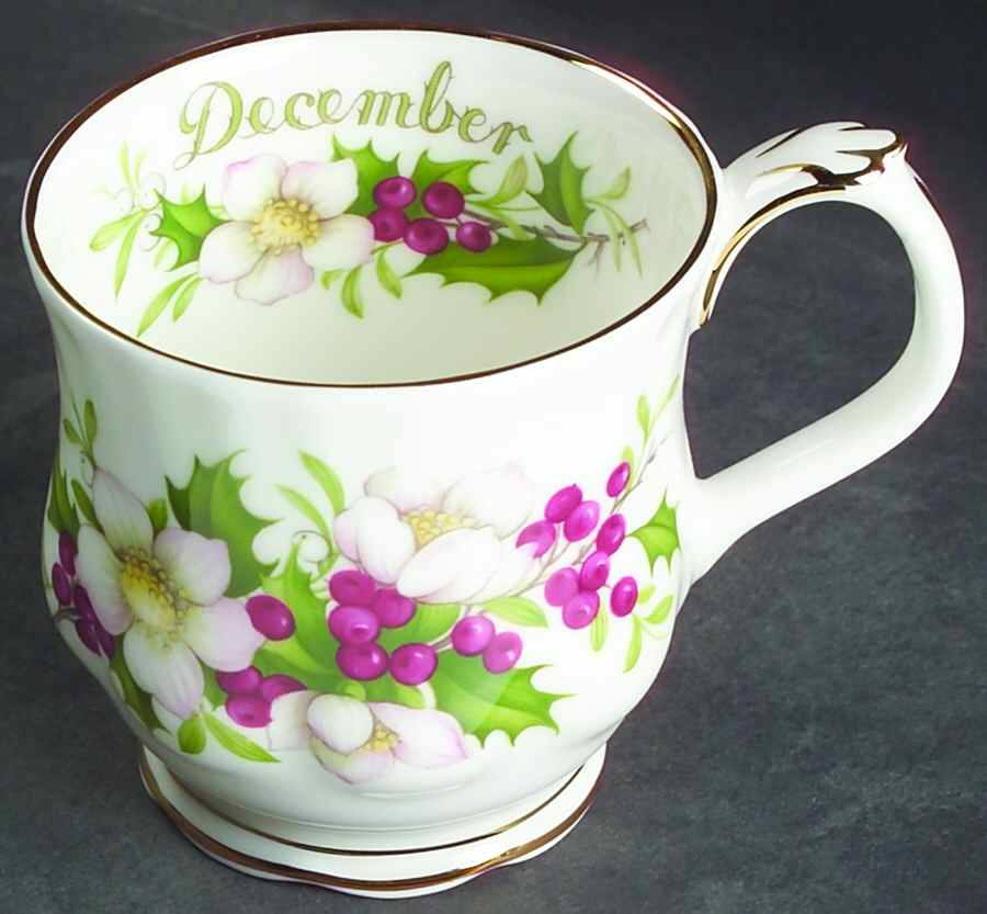 Flower of The Month (Newer, Montrose) Mug by Royal Albert-1