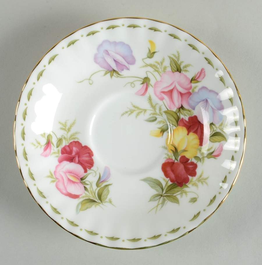 Flower of The Month (Newer, Montrose) Saucer for Footed Cup by Royal Albert-1
