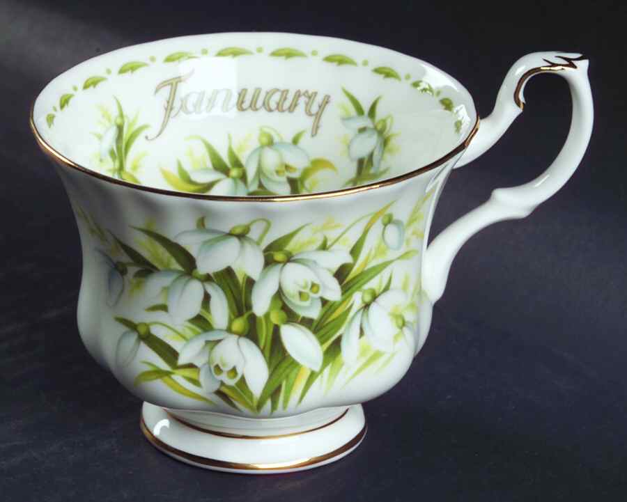 Flower of The Month (Newer, Montrose) Footed Cup by Royal Albert-1