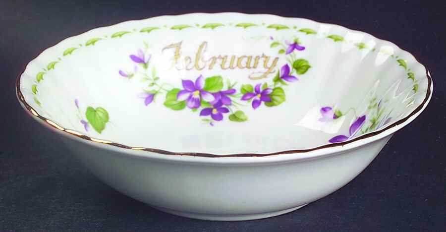 Flower of The Month (Newer, Montrose) Fruit/Dessert (Sauce) Bowl by Royal Albert-1