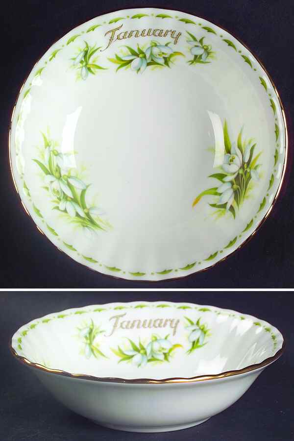 Flower of The Month (Newer, Montrose) Fruit/Dessert (Sauce) Bowl by Royal Albert-1