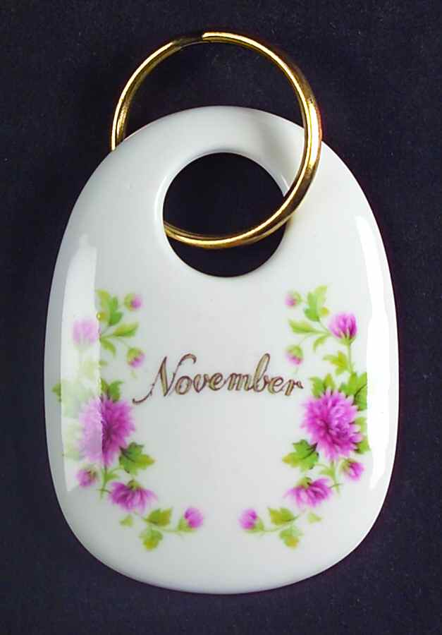 Flower of The Month (Newer, Montrose) Key Ring by Royal Albert-1