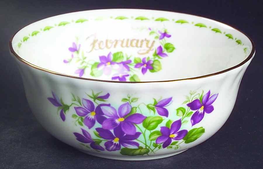 Flower of The Month (Newer, Montrose) Oatmeal Bowl by Royal Albert-1