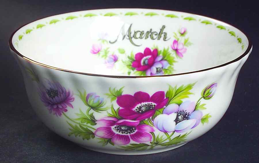 Flower of The Month (Newer, Montrose) Oatmeal Bowl by Royal Albert-1