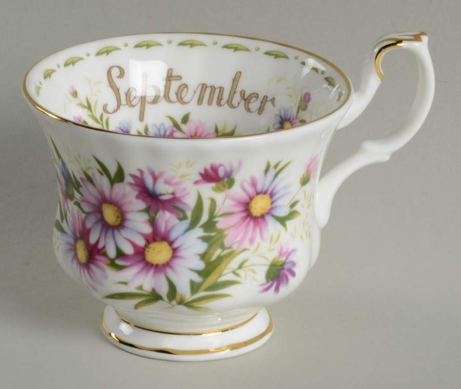 Flower of The Month (Newer, Montrose) Footed Cup by Royal Albert-1