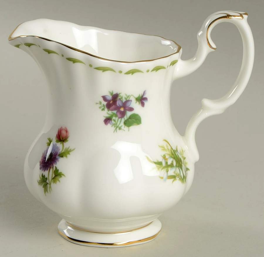 Flower of The Month (Newer, Montrose) Mini Creamer by Royal Albert-1