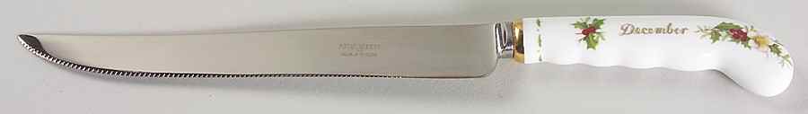 Flower of The Month (Newer, Montrose) Cake Knife/Server with Stainless Blade by Royal Albert-1