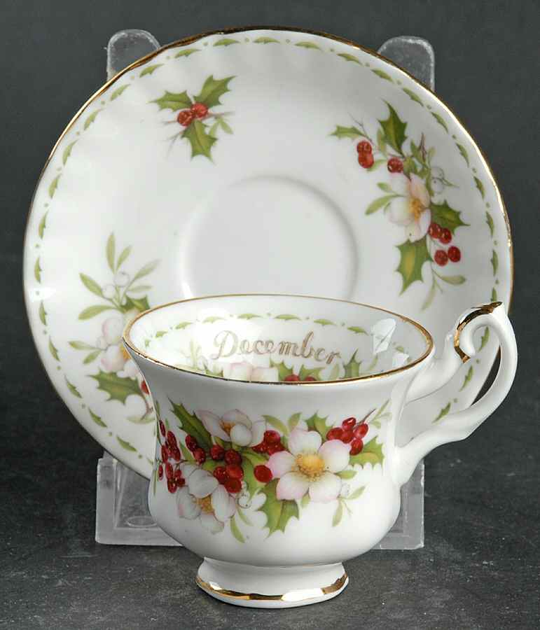 Flower of The Month (Newer, Montrose) Footed Toy Cup by Royal Albert-1