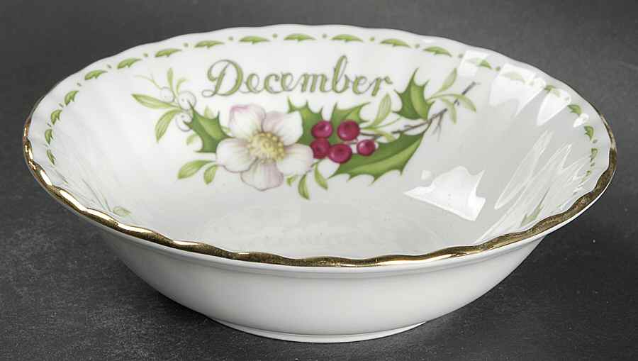 Flower of The Month (Newer, Montrose) Fruit/Dessert (Sauce) Bowl by Royal Albert-1