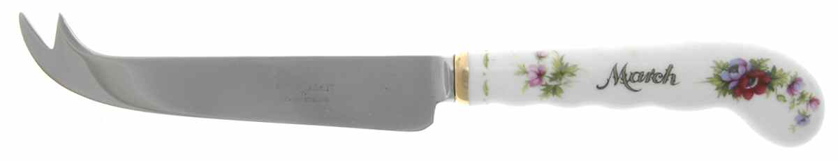 Flower of The Month (Newer, Montrose) Cheese Knife with Stainless Blade by Royal Albert-1