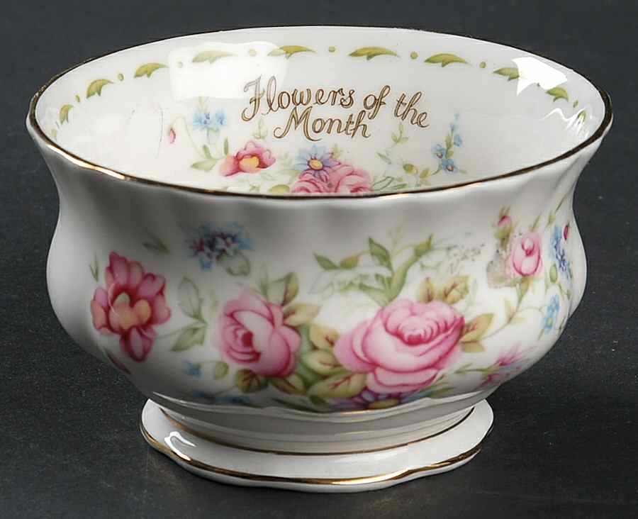 Flower of The Month (Newer, Montrose) Open Sugar Bowl by Royal Albert-1