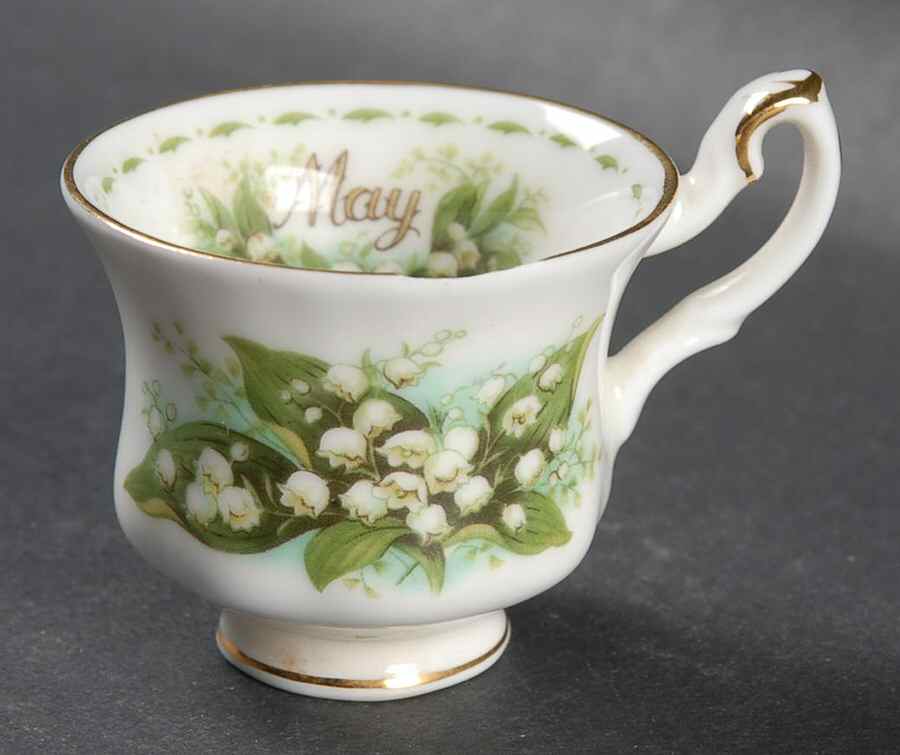 Flower of The Month (Newer, Montrose) Footed Toy Cup by Royal Albert-1