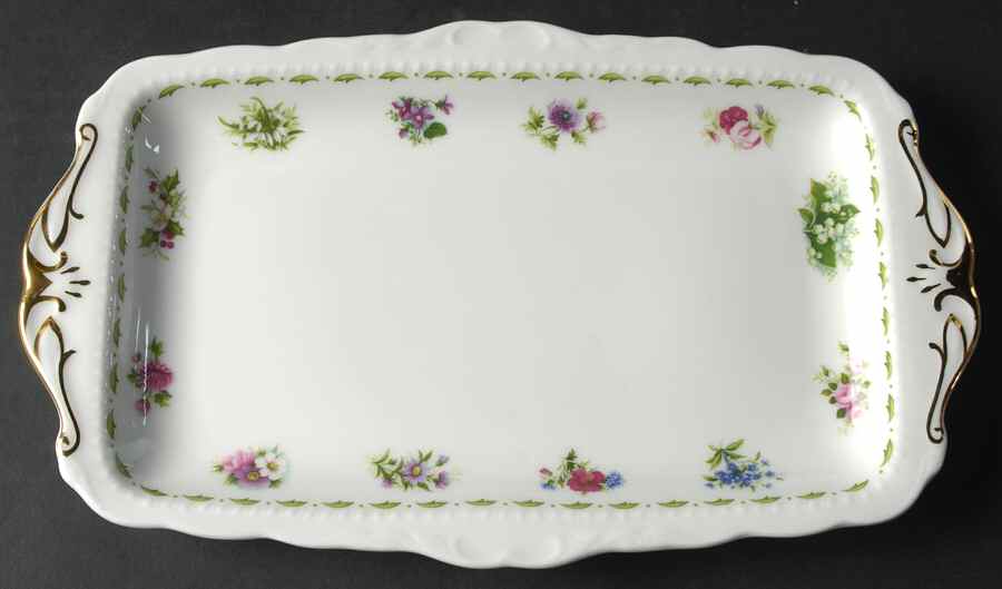 Flower of The Month (Newer, Montrose) Large Sandwich Tray by Royal Albert-1