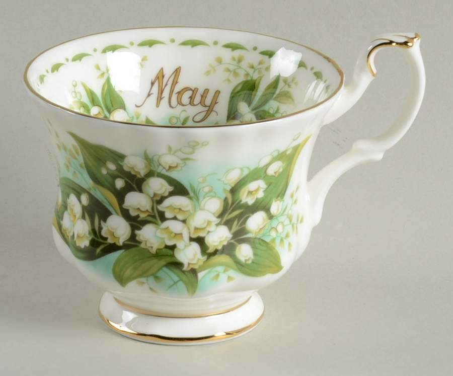 Flower of The Month (Newer, Montrose) Footed Cup by Royal Albert-1