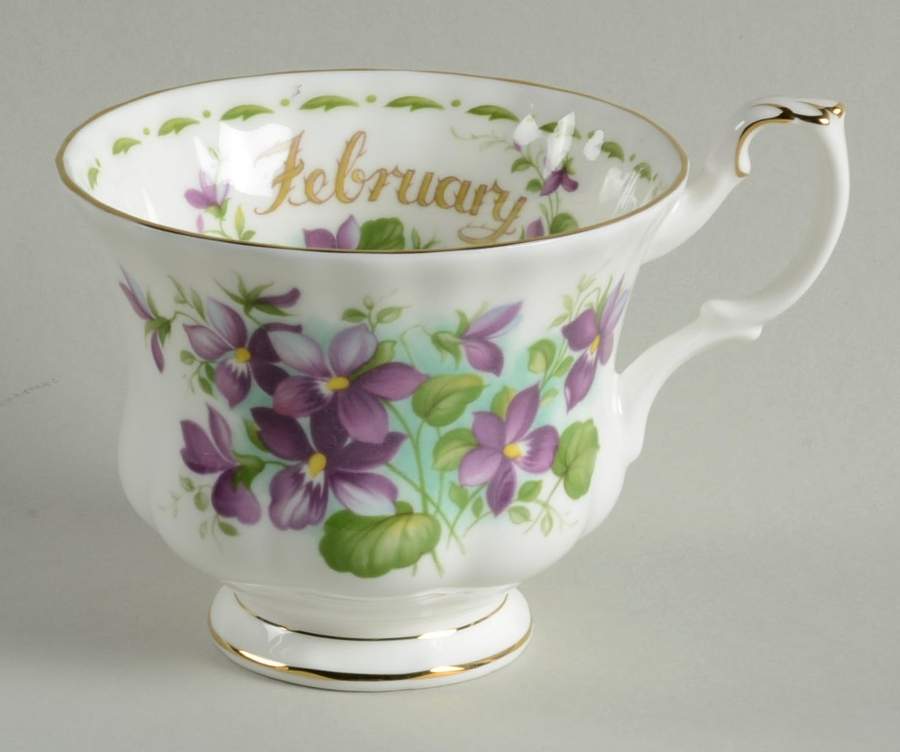 Flower of The Month (Newer, Montrose) Footed Cup by Royal Albert-1