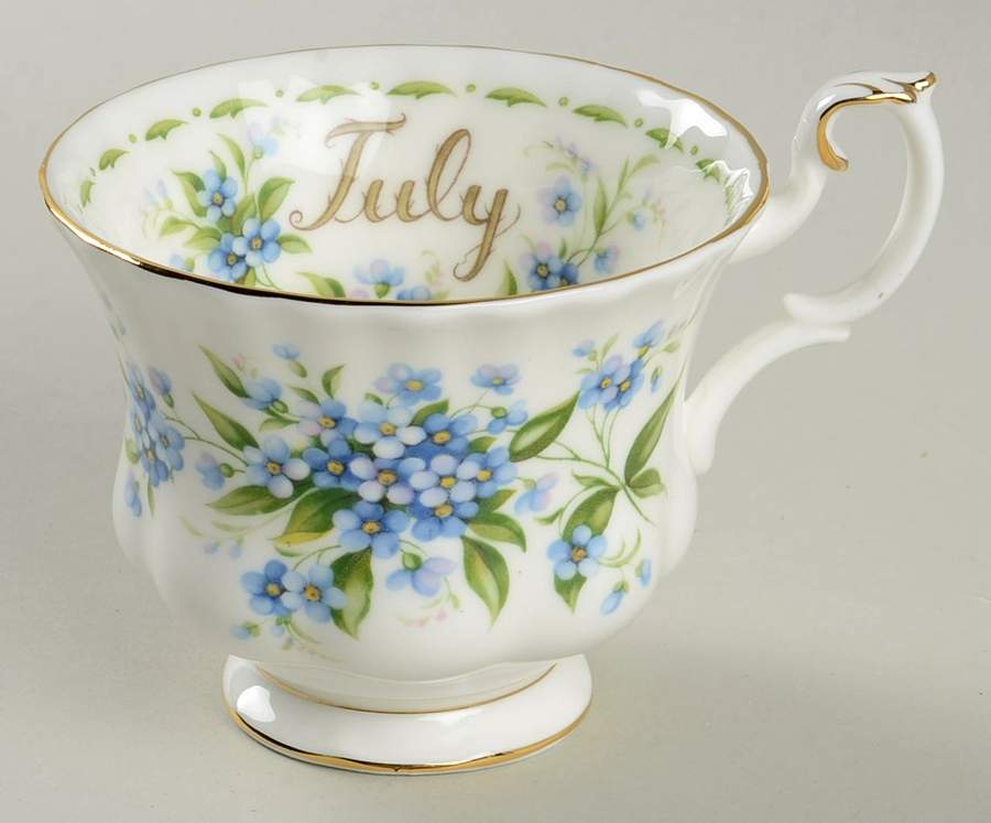 Flower of The Month (Newer, Montrose) Footed Cup by Royal Albert-1