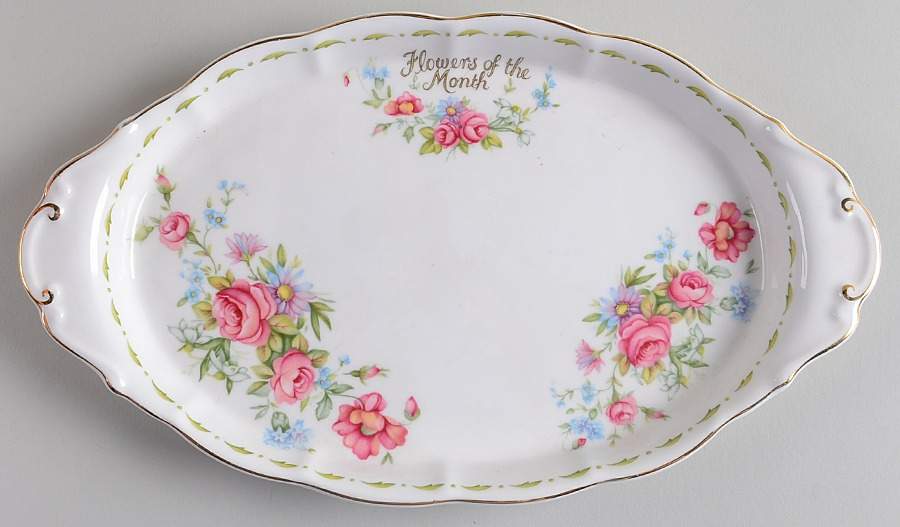 Flower of The Month (Newer, Montrose) Regal Tray by Royal Albert-1