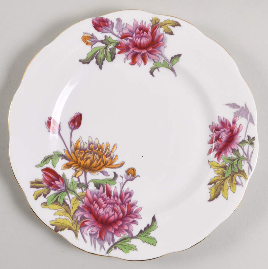 Flower of The Month (Older, Hampton) Salad Plate by Royal Albert-1