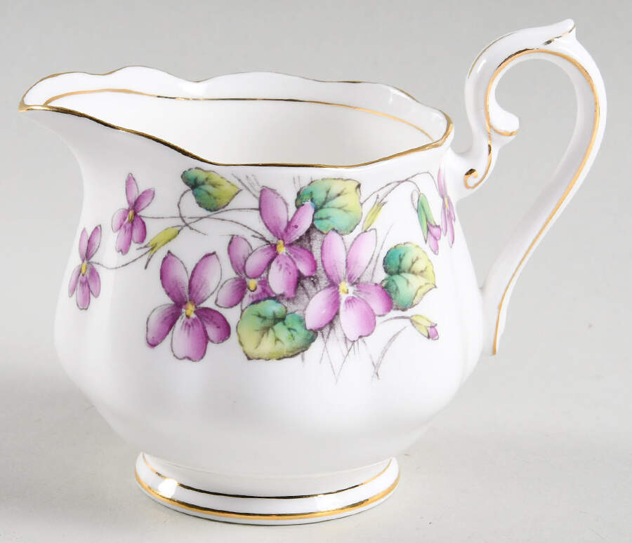 Flower of The Month (Older, Hampton) Creamer by Royal Albert-1