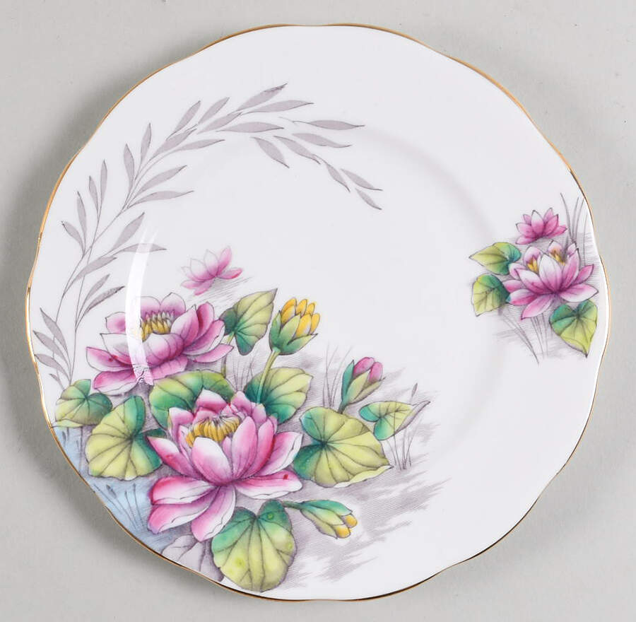 Flower of The Month (Older, Hampton) Bread & Butter Plate by Royal Albert-1