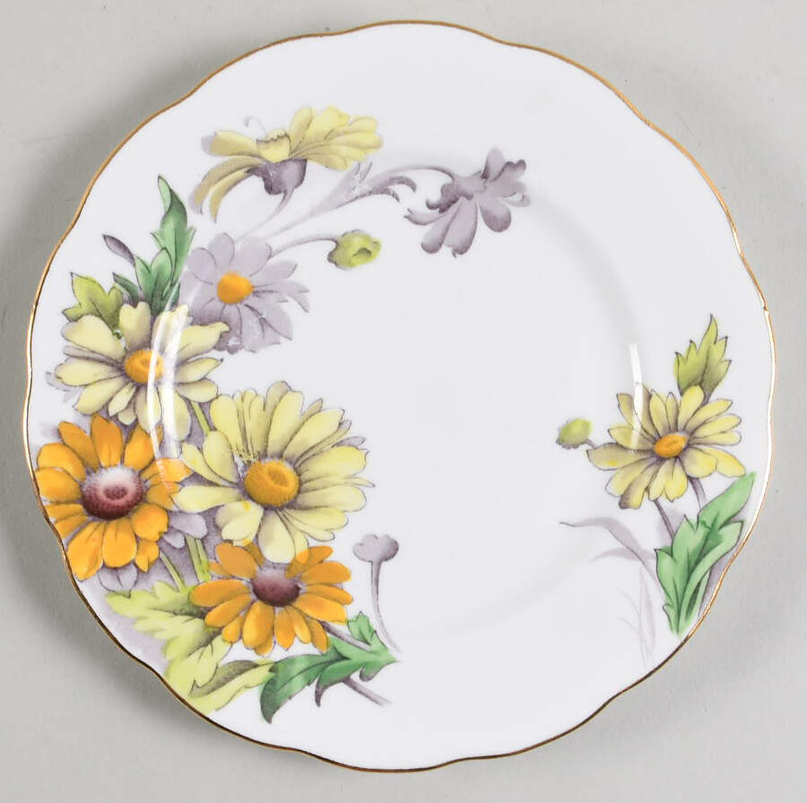 Flower of The Month (Older, Hampton) Bread & Butter Plate by Royal Albert-1