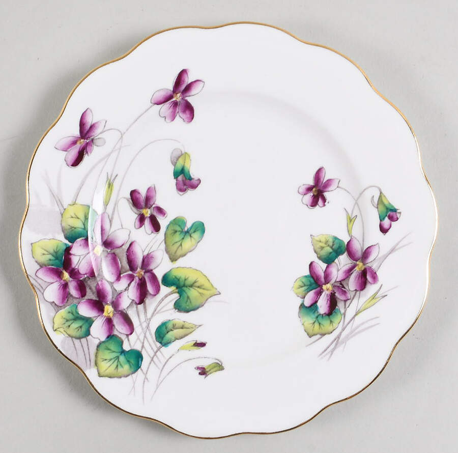 Flower of The Month (Older, Hampton) Bread & Butter Plate by Royal Albert-1