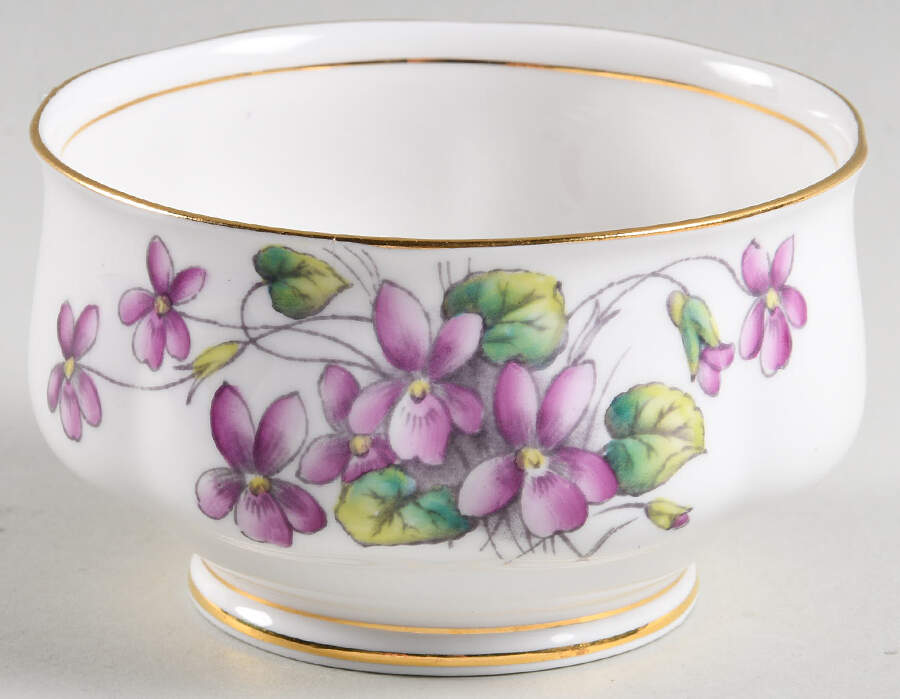 Flower of The Month (Older, Hampton) Open Sugar Bowl by Royal Albert-1