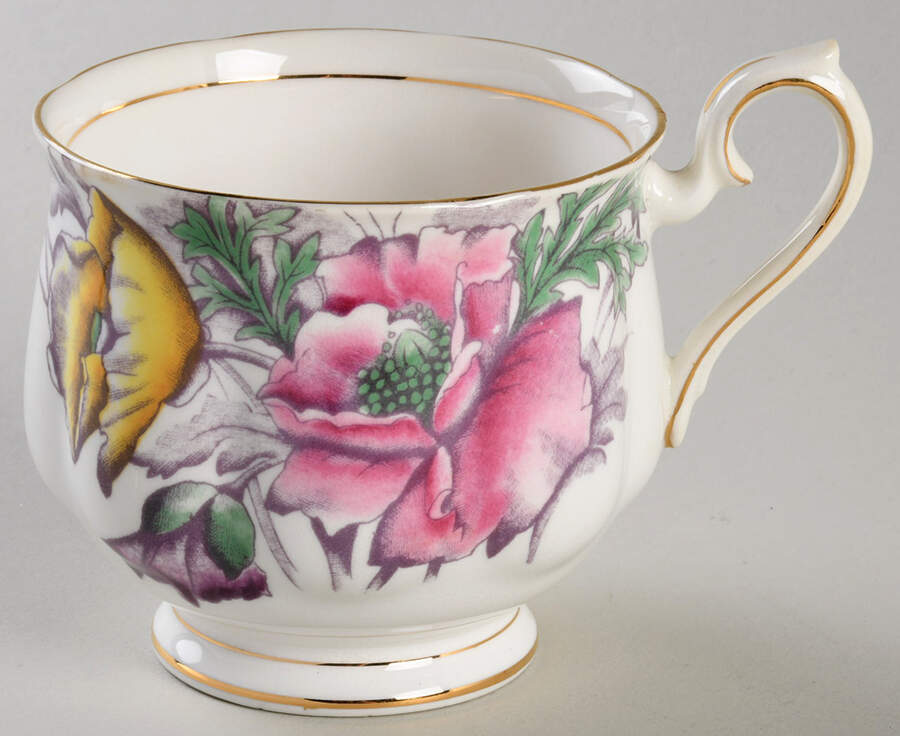 Flower of The Month (Older, Hampton) Footed Cup by Royal Albert-1