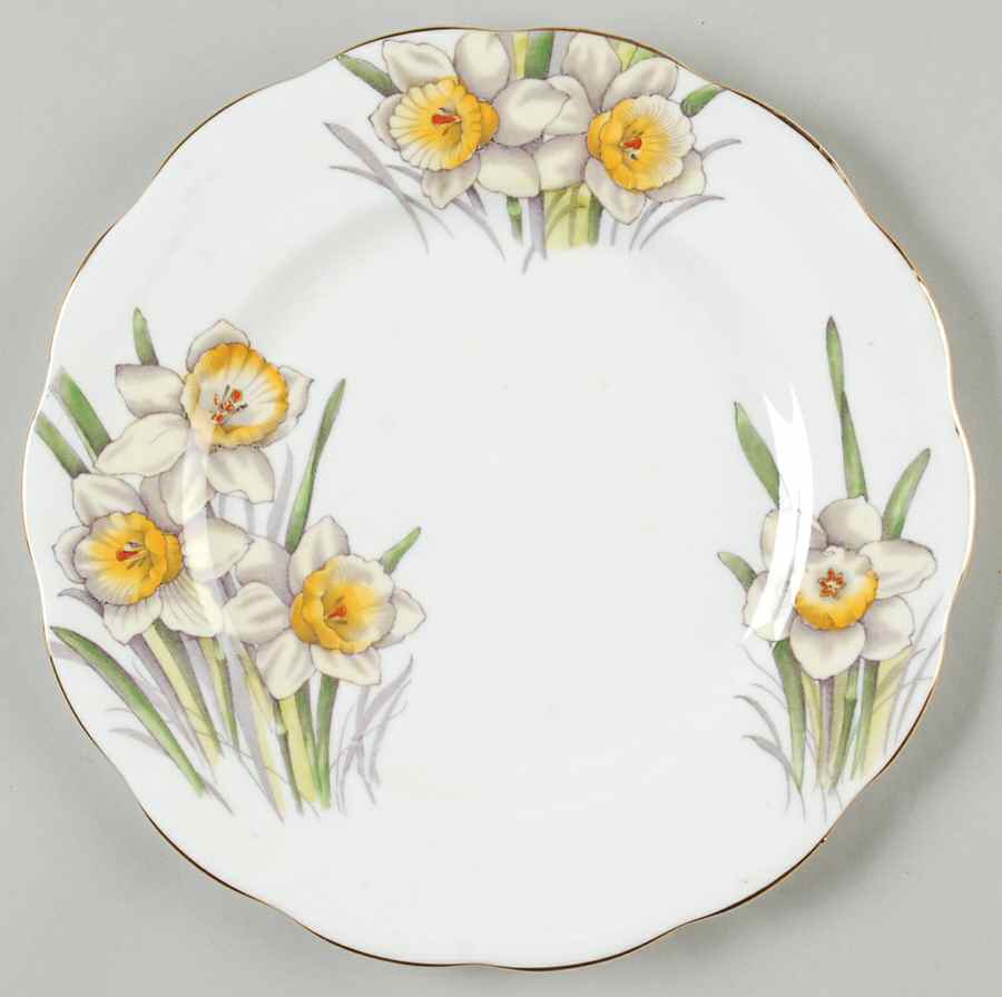 Flower of The Month (Older, Hampton) Salad Plate by Royal Albert-1