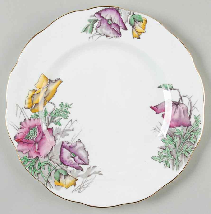 Flower of The Month (Older, Hampton) Salad Plate by Royal Albert-1
