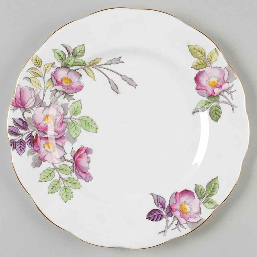 Flower of The Month (Older, Hampton) Salad Plate by Royal Albert-1