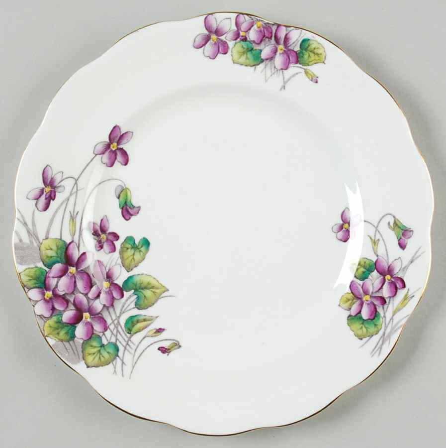 Flower of The Month (Older, Hampton) Salad Plate by Royal Albert-1