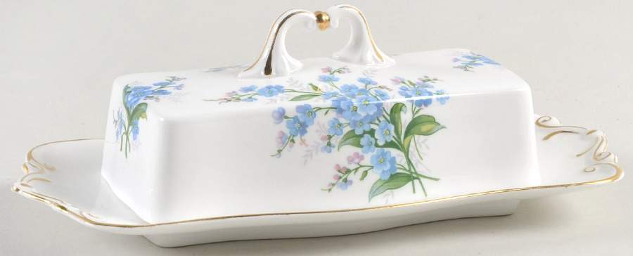 Forget Me Not 1/4 Lb Covered Butter by Royal Albert-1
