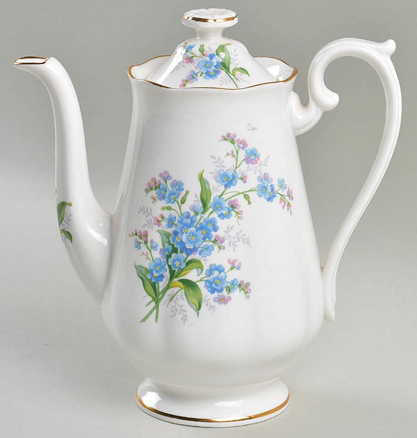 Forget Me Not Mini Coffee Pot & Lid by Royal Albert-1