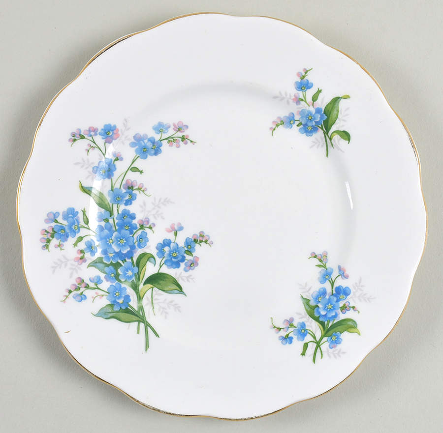Forget Me Not Bread & Butter Plate by Royal Albert-1