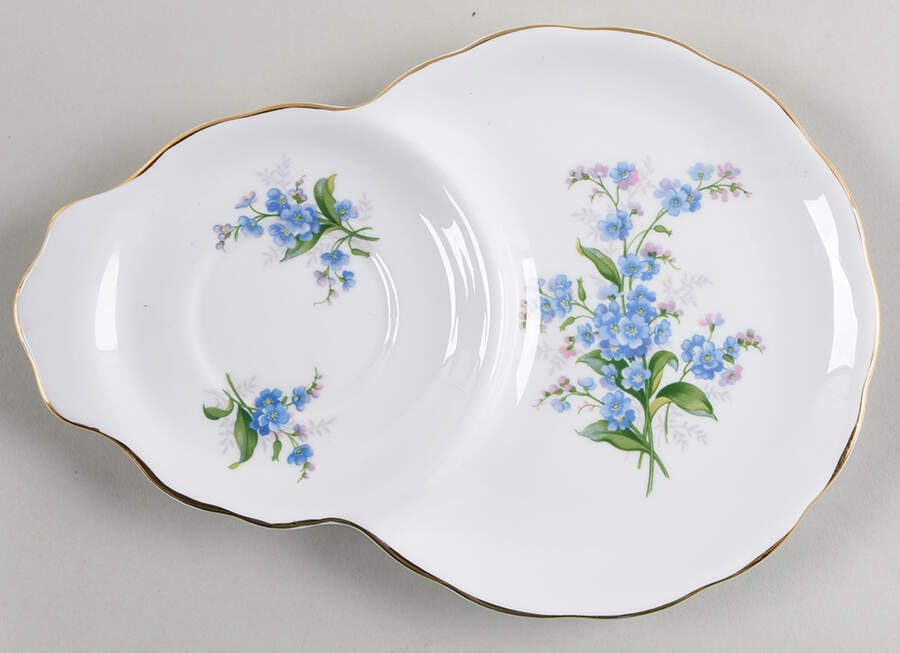Forget Me Not Snack Plate by Royal Albert-1