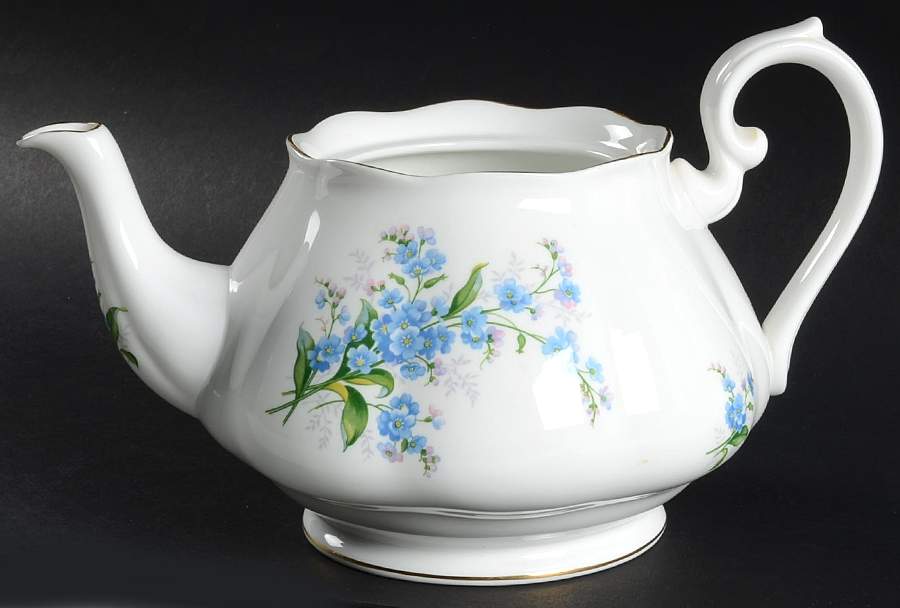 Forget Me Not Teapot No Lid by Royal Albert-1