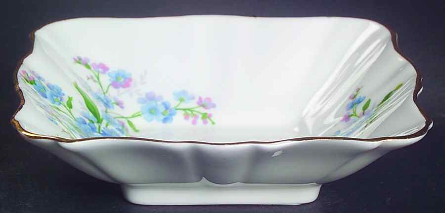 Forget Me Not Small Square Sweet Meat Dish by Royal Albert-1