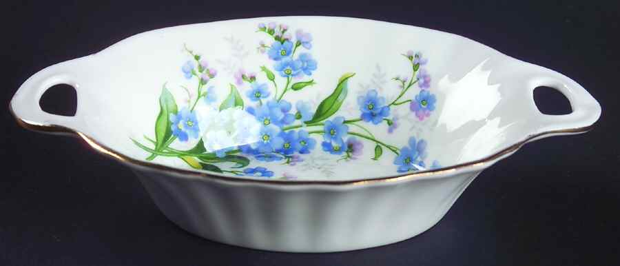 Forget Me Not Oval Sweet Meat Dish by Royal Albert-1